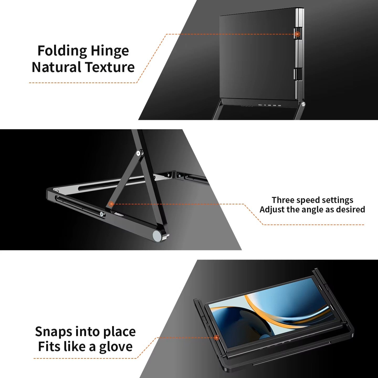 TriDeskPro™ Foldable Triple-Screen Workstation